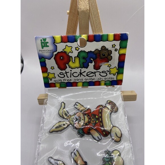 Provo Craft Rascals Puffy Bunny Hop Colorful Stickers Sheet Children Scrapbook - Picture 5 of 12